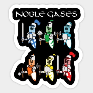 Chemistry Medieval Science Noble Gases Knight Sticker